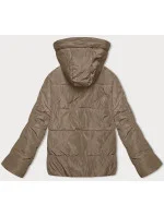 Dámska krátka obojstranná bunda S'west black and beige (B8182-1012)