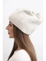 Dámska zimná čiapka s ušami a rebrovaným vzorom K440 beige Dámska zimná čiapka s ušami a rebrovaným vzorom K440 beige