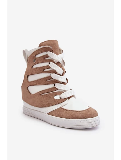 Kožené Botky Na Šněrovací Bežové model 21635438 - Boto Kožené Botky Na Šněrovací Bežové model 21635438 - Boto