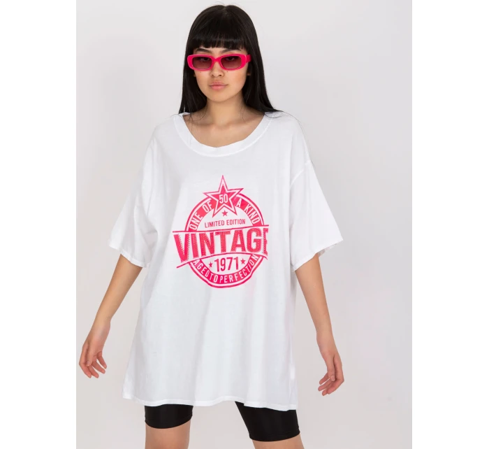 Tričko DHJ TS 6862.24X biela a ružová Tričko DHJ TS 6862.24X biela a ružová