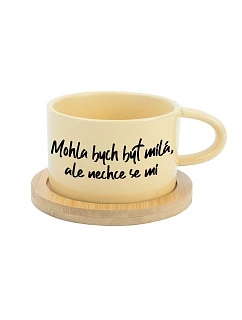 MOHOL BY som byť milý, ale nechcem - žltý pohár na makrónky 200 ml