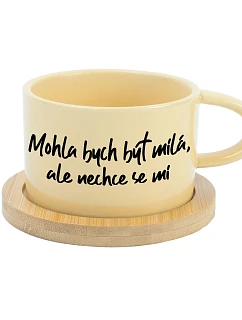 MOHOL BY som byť milý, ale nechcem - žltý pohár na makrónky 200 ml