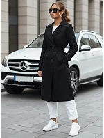 Dámsky dvojradový kabát TY5437 čierny - FashionStreet