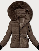 Dámska zimná bunda S'west s odnímateľnou kapucňou cocoa (B8303-48)