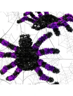 DEKORATÍVNA FIGÚRKA HALLOWEEN PAVÚK FIALOVÁ