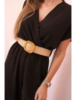 Kombinéza s ozdobným pásom hnedá Kombinéza s ozdobným pásom hnedá