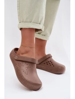 Dámské pantofle Chodaki pěnové Big Star TT274A085 hnědé