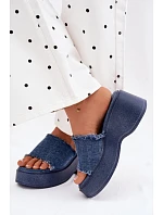 Dámské platformové sandály s džínovým vzorem Virelia Dámské platformové sandály s džínovým vzorem Virelia