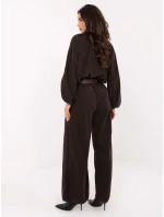 Spodnie IT SP model 21722835 ciemny brązowy - FPrice Spodnie IT SP model 21722835 ciemny brązowy - FPrice