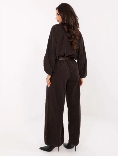 Spodnie IT SP model 21722835 ciemny brązowy - FPrice