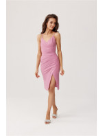 Dámske šaty SUK0405 Powder pink - Roco Fashion