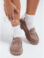 Dámské semišové béžové mokasíny Dstreet model 21992448 - FashionStreet