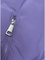 Fialová zimná bunda s kapucňou (LHD-23015)