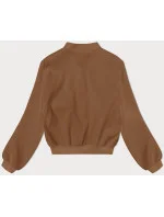 Vlnená bunda bomber v karamelovej farbe (15687) Vlnená bunda bomber v karamelovej farbe (15687)