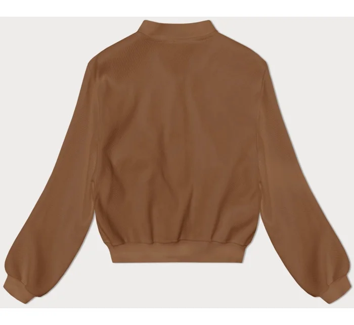 Vlnená bunda bomber v karamelovej farbe (15687) Vlnená bunda bomber v karamelovej farbe (15687)