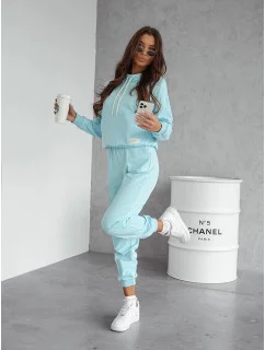 Súprava mikiny so stojačikom a nohavíc modrá (82162)