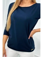 Blúzka ležérna tmavomodrá