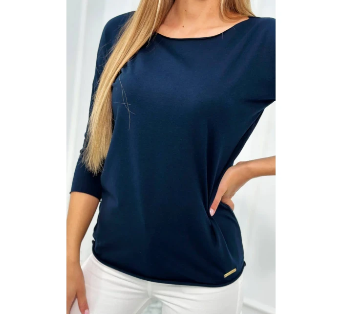 Blúzka ležérna tmavomodrá