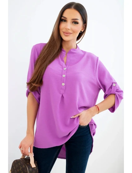 Blúzka s dlhšou zadnou časťou fialová Blúzka s dlhšou zadnou časťou fialová