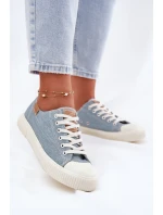 Materiałowe Trampki Damskie Big Star RR274796 Niebieskie Materiałowe Trampki Damskie Big Star RR274796 Niebieskie