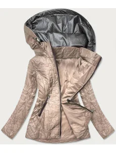 Béžová prešívaná dámska bunda (BR0121)