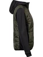 Tee Jays TJ 9113 Dámska hybridná strečová bunda s kapucňou 18.9113 tmavozelená/čierna Tee Jays TJ 9113 Dámska hybridná strečová bunda s kapucňou 18.9113 tmavozelená/čierna