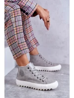 Dámské Tenisky Big Star Vysoké Zateplené Šedé model 21595899 - Big Star Shoes Dámské Tenisky Big Star Vysoké Zateplené Šedé model 21595899 - Big Star Shoes