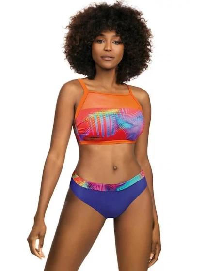 Dámske dvojdielne plavky S47N-33 Active Sport oranžová-tmavo modrá - Self
