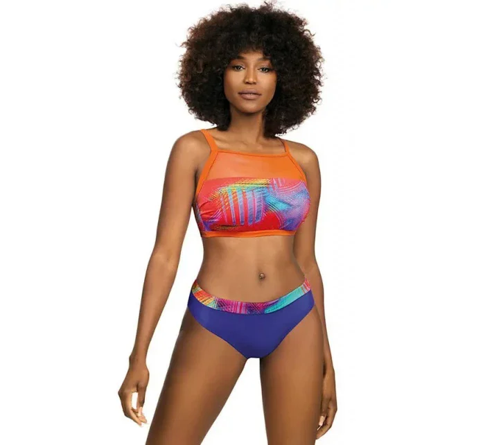Dámske dvojdielne plavky S47N-33 Active Sport oranžová-tmavo modrá - Self