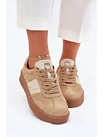 Dámske semišové tenisky SS2D4022 beige - Just Dare