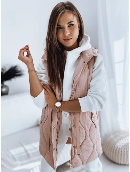 Dámská prošívaná vesta růžová Dstreet model 21966379 - FashionStreet Dámská prošívaná vesta růžová Dstreet model 21966379 - FashionStreet