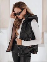 Dámská prošívaná vesta s kapucí černá Dstreet model 21990916 - FashionStreet