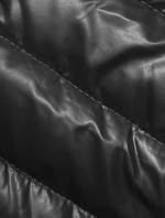 Čierna dámska prešívaná bunda s kapucňou (16M9105-392)