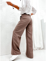 Elegantní dámské kalhoty v barvě cappuccino (8247)