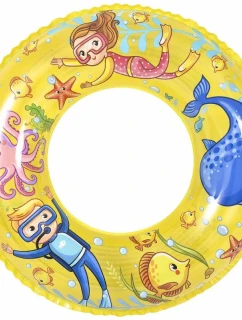PLÁVACÍ KRUH PODVODNÝ SVET 60CM 37592 - ŽLTÝ