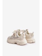 Sneakersy Dziecięce Z Cyrkoniami Beżowe Rianalla Sneakersy Dziecięce Z Cyrkoniami Beżowe Rianalla