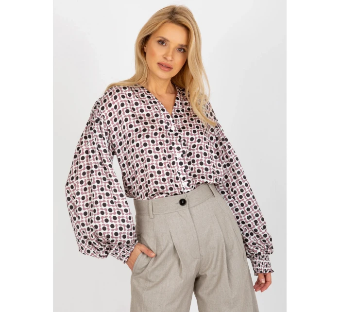 Dámska košeľa LK KS 509017.64 tmavo ružová - FPrice