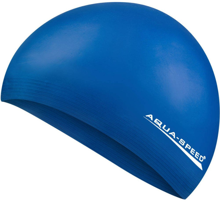 AQUA SPEED Plavecká čiapka Soft Latex Tmavo modrý vzor 02