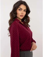 Dámska košeľa DHJ KS 19760.49P bordová - FPrise