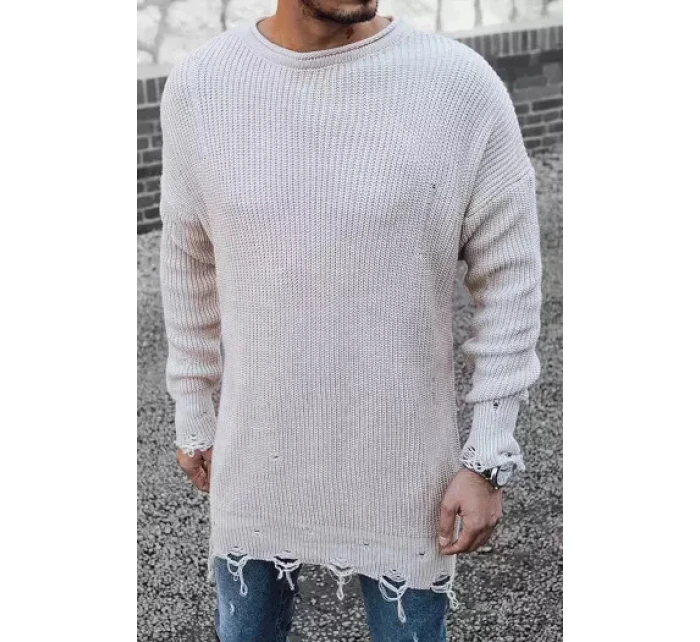 Pánsky sveter WX1965 béžový - Dstreet