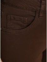 Dámské džíny s vysokým pasem ve střihu mom fit hnědé Dstreet model 21996045 - FashionStreet