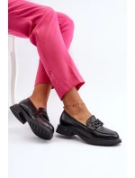 Elegantné dámske kožené mokasíny Black Triana Elegantné dámske kožené mokasíny Black Triana