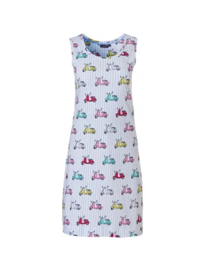 Dámska nočná košeľa 11231-416 -1 modro-biela skúter - Rebelle