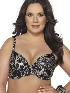 Dámska plavková podprsenka SK-185 Mocca with Black - AVA