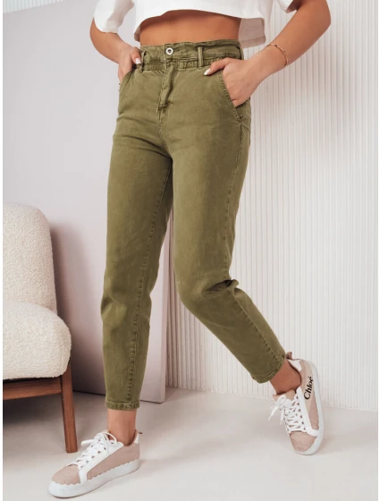Dámské zelené kalhoty mom fit Dstreet model 21970608 - FashionStreet