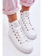 Damskie Wysokie Trampki Materiałowe Big Star LL274A183 Białe