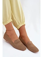 Materiálové dámské mokasyny světle hnědé Dorielle Materiálové dámské mokasyny světle hnědé Dorielle