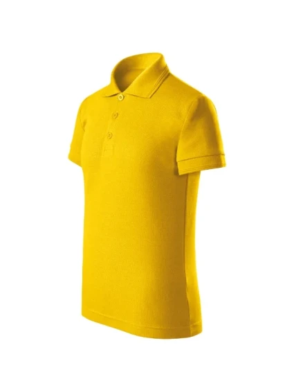Pique Polo Voľné detské polo tričko žlté