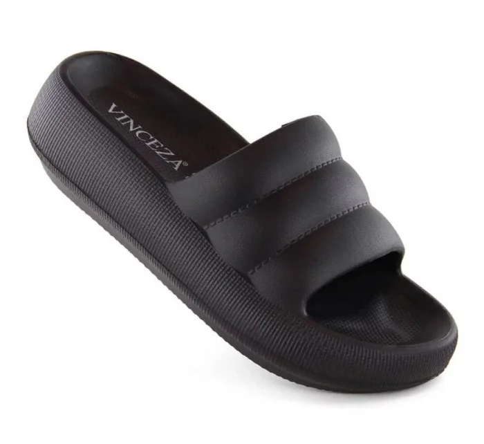 Unisex žabky na platforme JAN307A Black - Vinceza Unisex žabky na platforme JAN307A Black - Vinceza