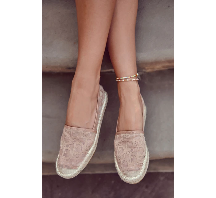Klasické dámské espadrilky prolamované nude model 21588416 - S.Barski
